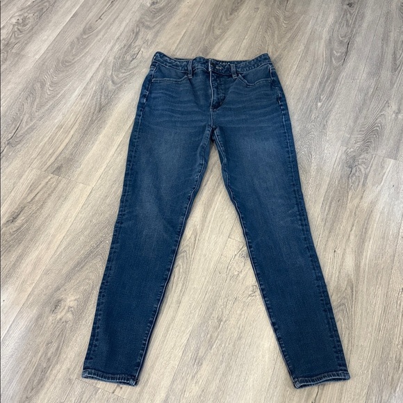 American Eagle Super Hi-Rise Blue Jeggings size 8 - Picture 2 of 11